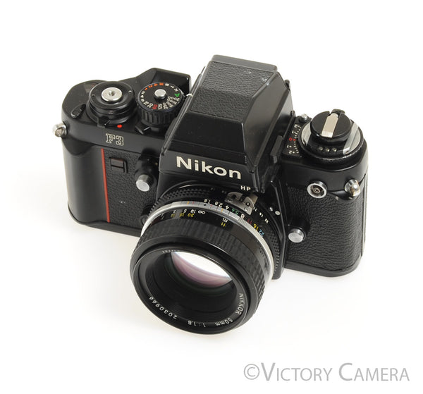 Nikon F3 HP F3HP 35mm Film Camera w/ Nikkor 50mm f1.8 AI Lens [EXC]