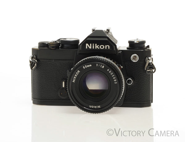 Nikon FM Black 35mm Film Camera w/ 50mm f1.8 AI-s Lens [EXC+]