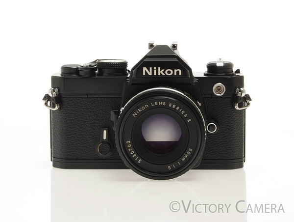 Nikon FM Black 35mm Film Camera w/ 50mm f1.8 AI-s Lens [EXC+]