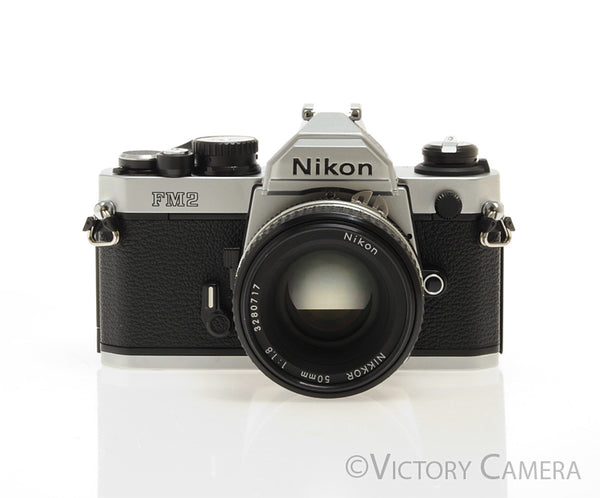 【キィートス整備品】外観美品　NIKON NEW FM2 +50mm f1.8 Used Nikon FM2 35mm Film Camera with 50mm f/1.8 Lens (CLA'D)