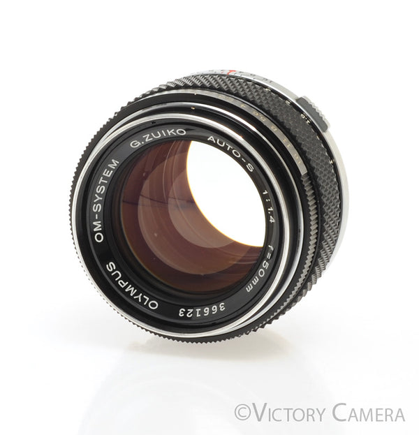 Olympus G.Zuiko 50mm f1.4 Auto-S OM Manual Focus Prime Lens [EXC+]
