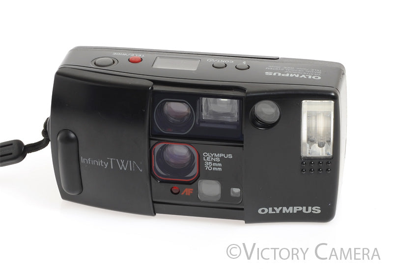 Olympus Infinity Twin 35mm Film Point &amp; Shoot Camera w/ 35mm / 70mm