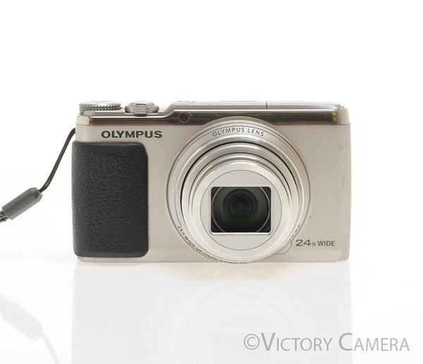 Olympus Stylus SH-50 Silver 16MP Digital Point and Shoot Camera [EXC]