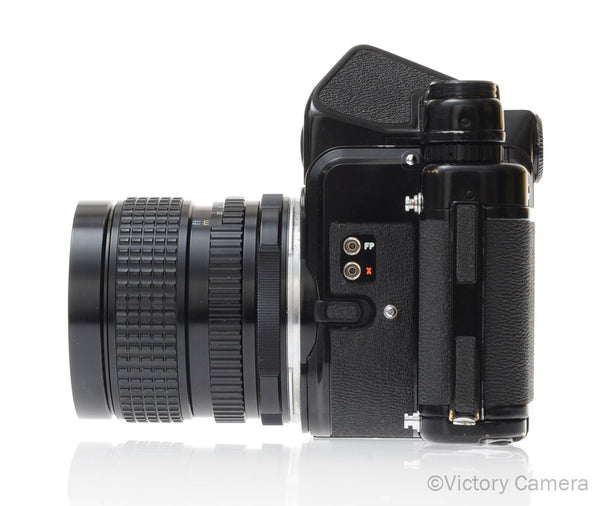 Pentax 6x7 67 MLU Camera w/ Metered Prism w/ 75mm f4.5 Lens [EXC]
