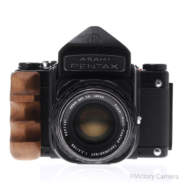 Pentax 6x7 67 Camera w/ Standard Non-Metered Prism w/ 105mm f2.4 Lens