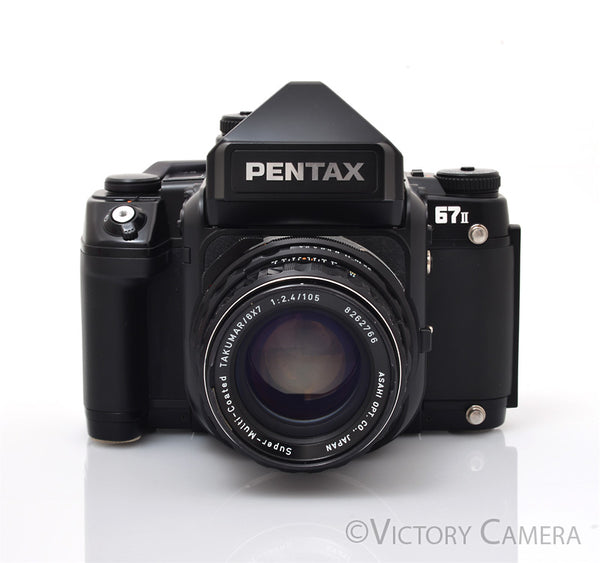 Pentax 67 II 67II 6x7 Medium Format Camera w AE Finder 105mm f2.4 Lens