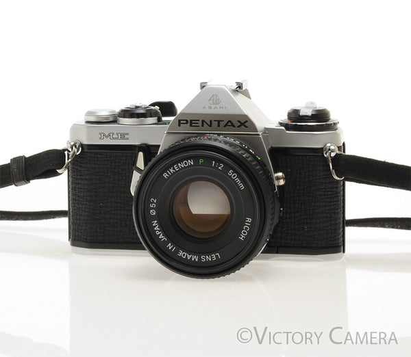 Pentax ME Chrome 35mm Film Camera w/ 50mm f2 Lens [EXC]