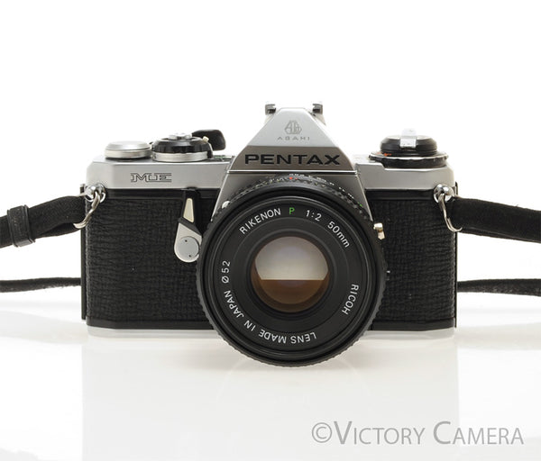 Pentax ME Chrome 35mm Film Camera w/ 50mm f2 Lens [EXC]