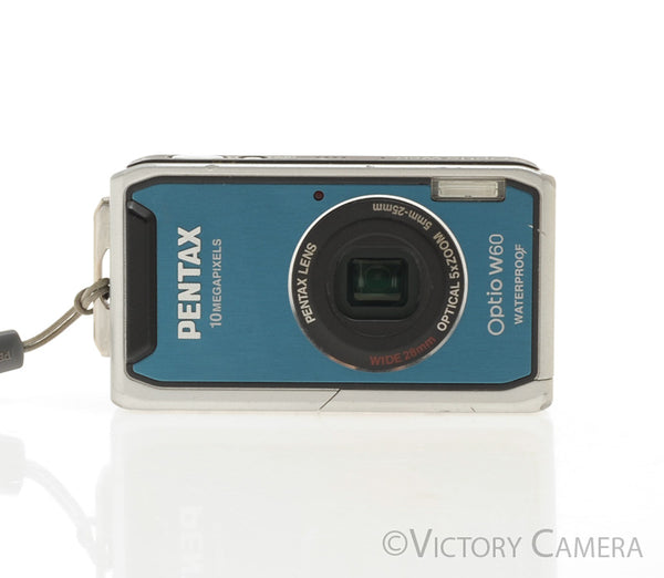 Pentax Optio W60 Blue 10MP Digital Point and Shoot Camera [EXC]