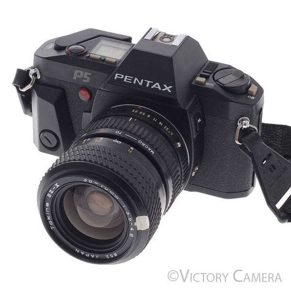 Pentax P5 Black 35mm Film Camera w/ 35-70mm Zoom Lens [EXC]
