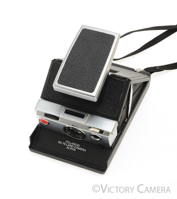 Polaroid SX-70 SX70 Land Camera Alpha Black and Chrome Instant Camera