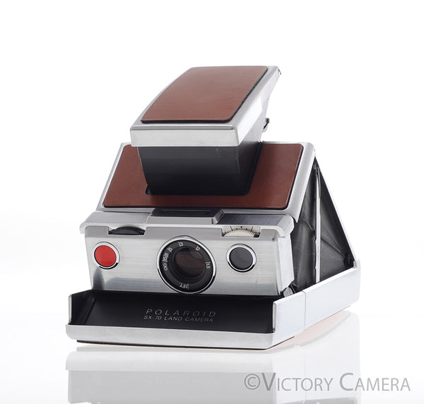 Polaroid SX-70 SX70 Chrome & Leather Camera -Brooklyn Film Camera- [EX