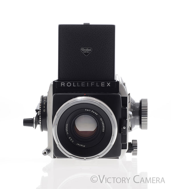 Rollei Rolleiflex SL66 6x6 Camera Zeiss 80mm f2.8 Lens WLF 120 Back [E