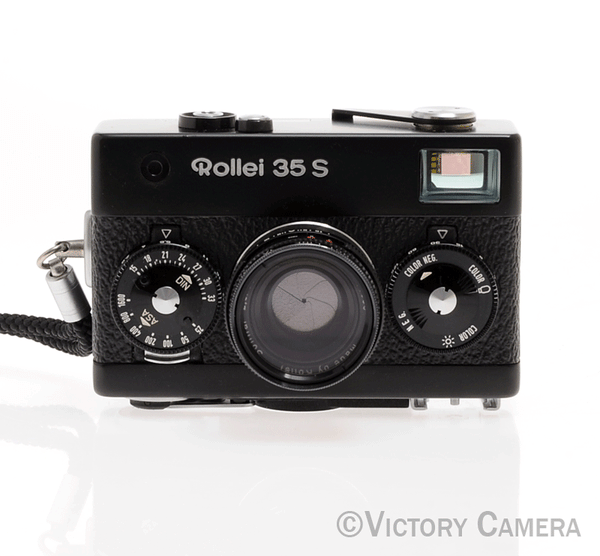 Rollei 35S 35 S Black 40mm f2.8 Zeiss Sonnar Camera -Good Meter- [EXC]
