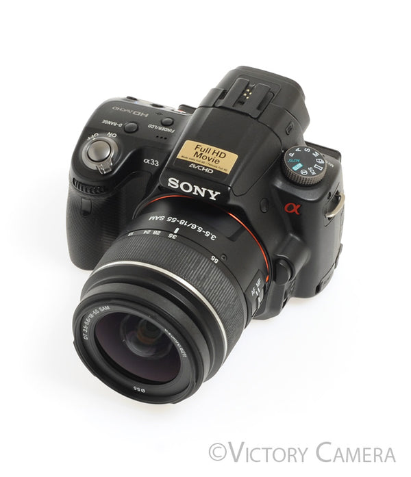 Sony A33 14.2MP Digital SLR Camera w/ 18-55mm Zoom Lens [EXC]