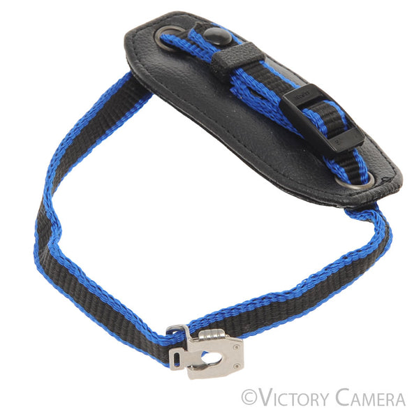 Mamiya 645 Super / Pro / TL Black & Blue Wrist Strap w/ QR Connector