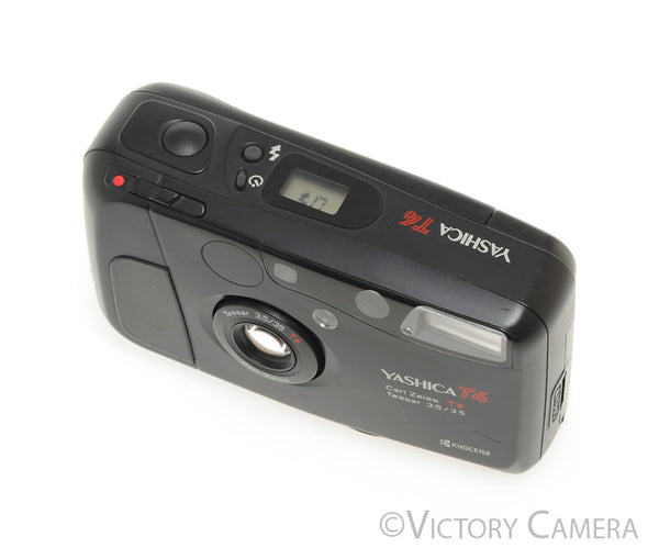 Yashica T4 Black 35mm Film Point & Shoot w/ Zeiss 35mm f3.5 Yashica T4 Black 35mm Film Point & Shoot w/ Zeiss 35mm f3.5
