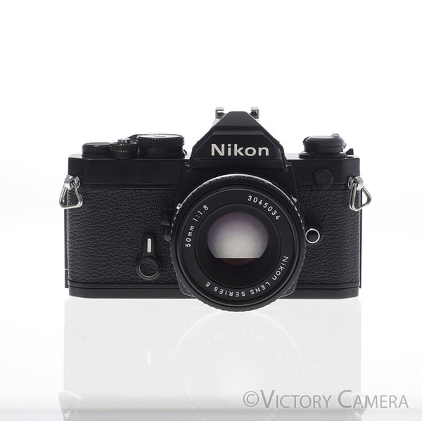 Nikon FM Black 35mm Film Camera w/ 50mm f1.8 AI-s Lens [EXC]