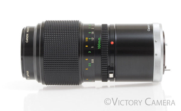 Canon 100mm F4 FD Telephoto Macro Zoom Lens w/ 50mm