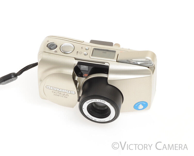 Olympus Stylus Zoom 115 DLX Point & Shoot Camera w/38-115mm Lens -As is, Read- - Victory Camera
