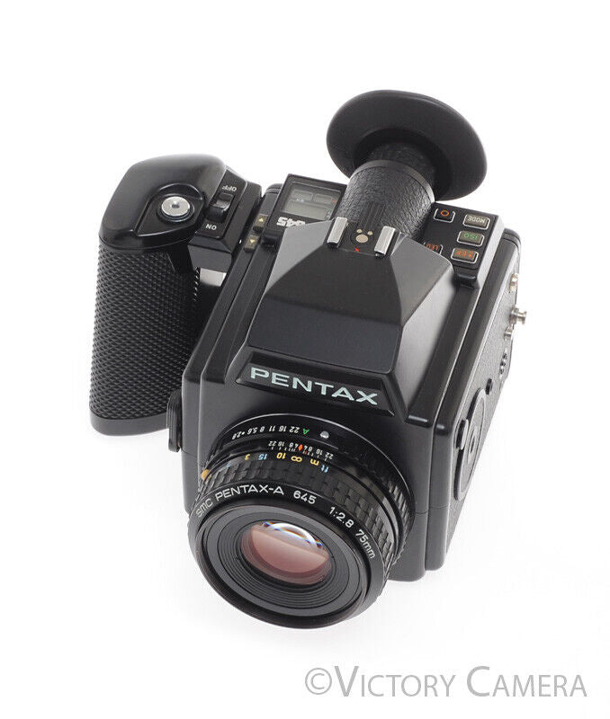 Pentax 645 Medium Format Camera w/ 75mm f2.8 Lens & 120 Back - Victory Camera