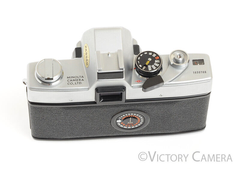 Minolta SRT101 SRT 101 Chrome 35mm Film SLR Camera Body -New Seals- - Victory Camera