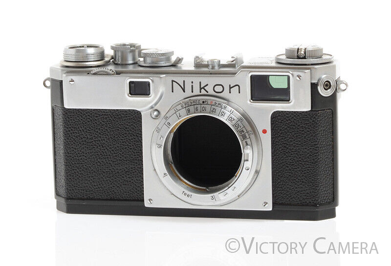 Nikon S2 Chrome 35mm Rangefinder Camera Body (only) -As is, Parts/Repair- - Victory Camera