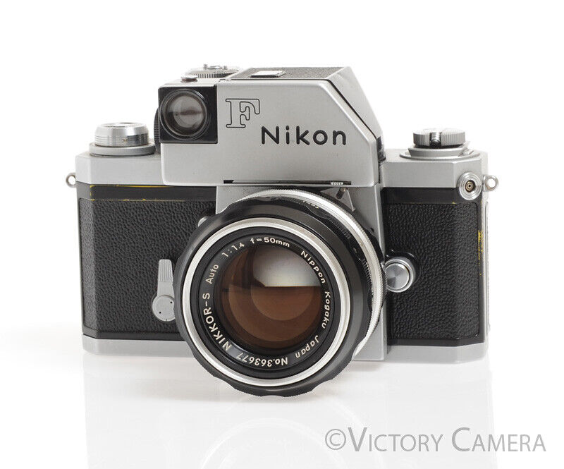 Nikon F Camera Body w/ Chrome FTN Photomic Prism &amp; 50mm f1.4 Lens -New Seals-