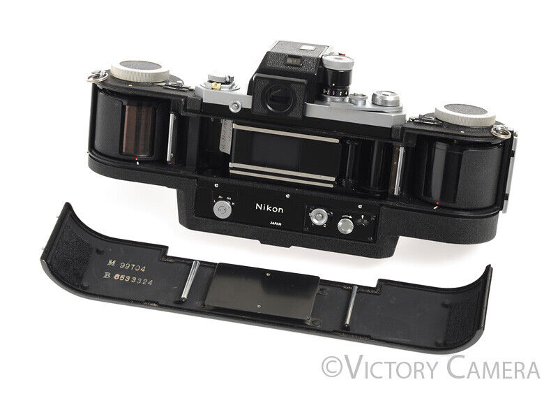 Nikon F Chrome 35mm Camera w/ Rare 250 Exp. MF-1 Mag, 50mm f1.4 -Display Only- - Victory Camera