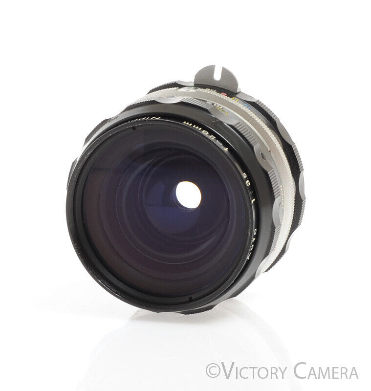 Nikon Nikkor-H 28mm f3.5 non-AI Wide Angle Prime Lens -Clean- - Victory Camera