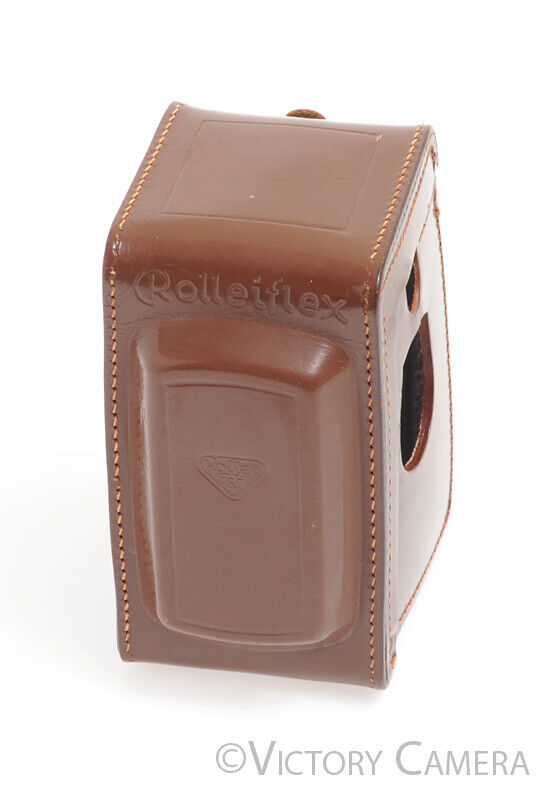 Rare Baby Rollei Brown Leather Ever Ready Case -Cool, Needs Seam Repair-