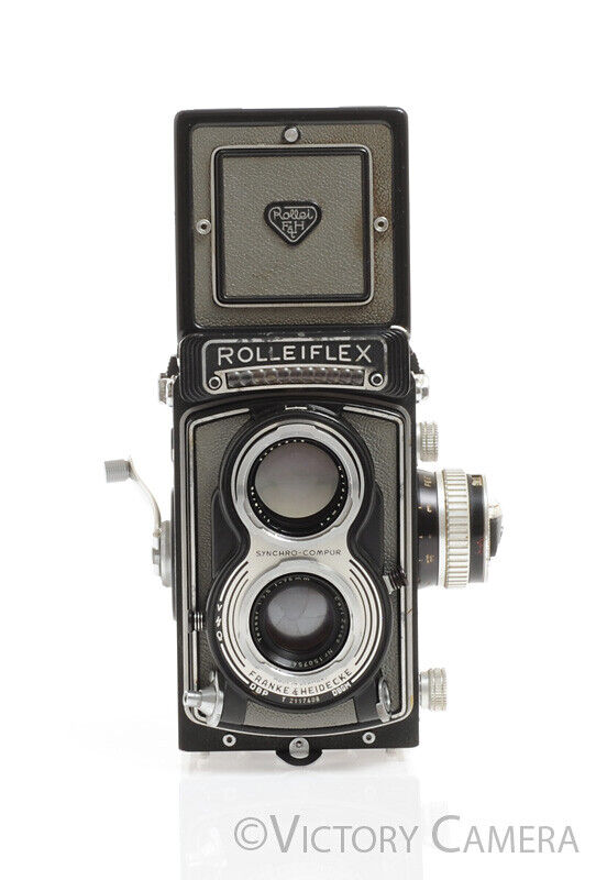 Rollei Rolleiflex T Grey TLR Medium Format Film Camera w/ Zeiss 75mm F3.5 Lens