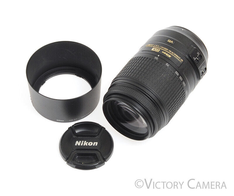 Nikon Nikkor AF-S 55-300mm f4.5-5.6 G ED VR DX Telephoto Zoom Lens -Clean- - Victory Camera