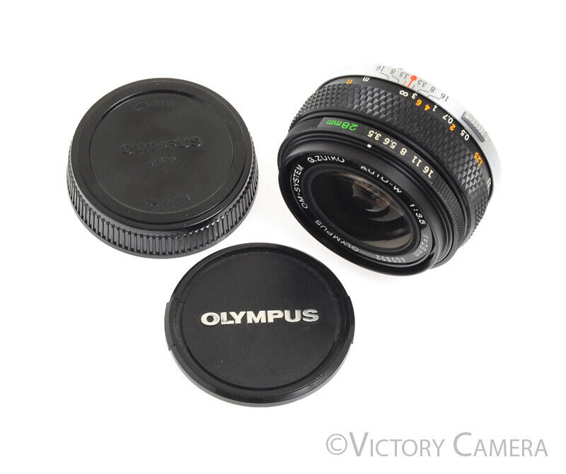 Olympus G.Zuiko 28mm F3.5 Auto-W OM Wide-Angle Prime Lens -Mint-