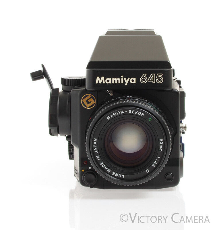 Mamiya 645 Super Medium Format Film Camera w/ AE Prism Finder 80mm Lens Winder - Victory Camera