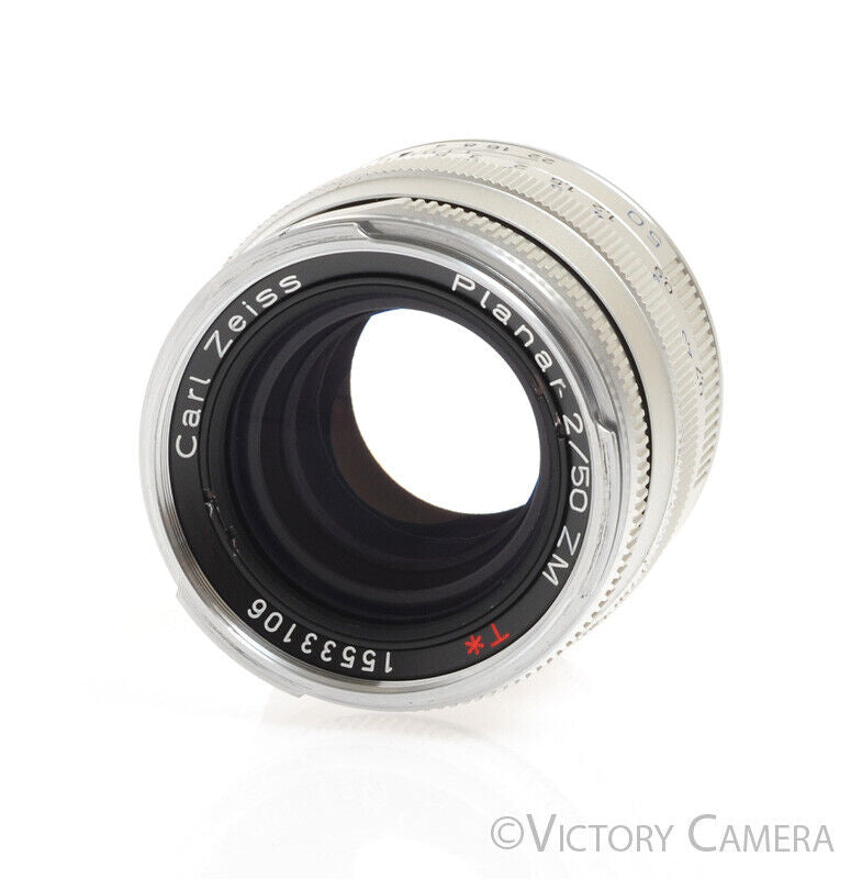 Zeiss Planar 50mm f2 ZM T* Silver Prime Lens for Leica M Mount -Clean- - Victory Camera