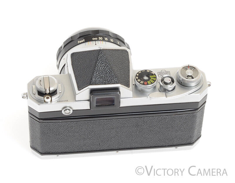 Early 1960/61 64xxx Nikon F w/ 50mm f1.4 Lens, Eye Level Finder -New Seals- [EXC+] - Victory Camera