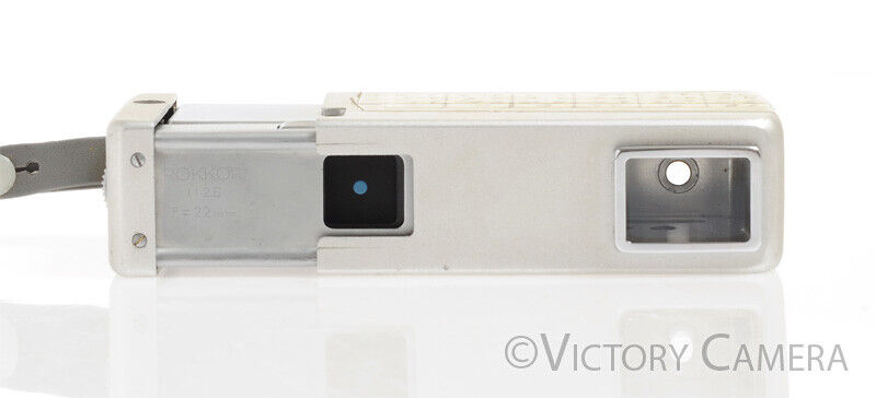 Minolta 16 Chrome Subminiature Spy Camera w/ 22mm f2.8 Rokkor Lens  [EXC] - Victory Camera