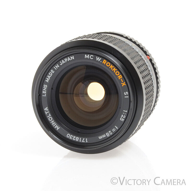 Minolta MC W.Rokkor-X 28mm f2.5 SI Wide Angle Prime Lens -Clean- - Victory Camera