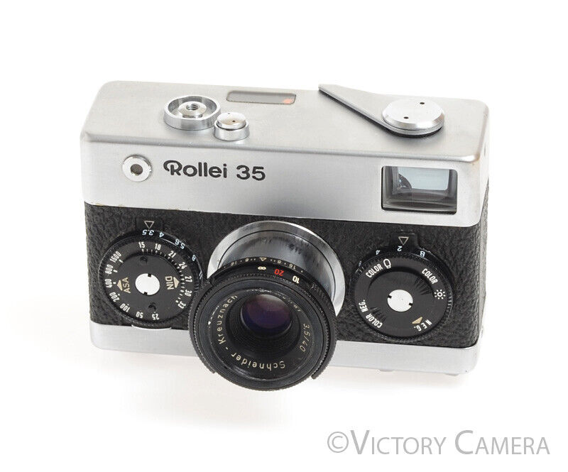 Rollei 35 Chrome 35mm Camera w/ 40mm f3.5 Schneider Xenar -Nice, Good Meter- - Victory Camera