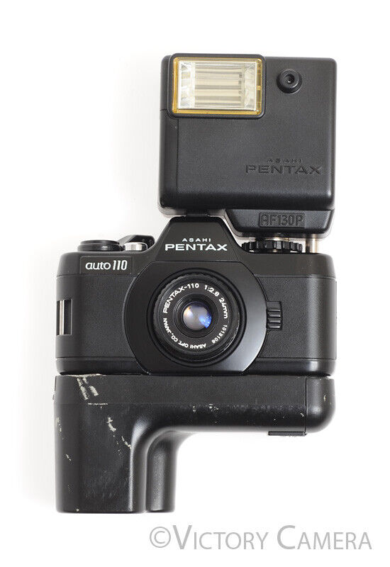 Pentax Asahi Auto 110 SLR Camera w/ Flash, 3 Lenses, &amp; Filters -In Box, Cool-