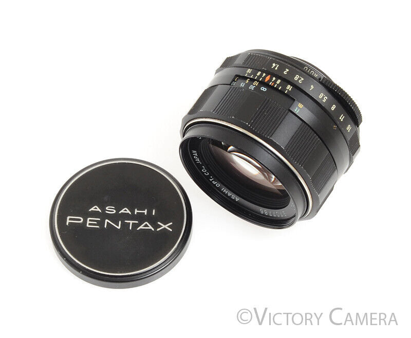 Pentax Super-Takumar 50mm F1.4 M42 Screw Mount Thorium Glass Lens -No Yellow- - Victory Camera