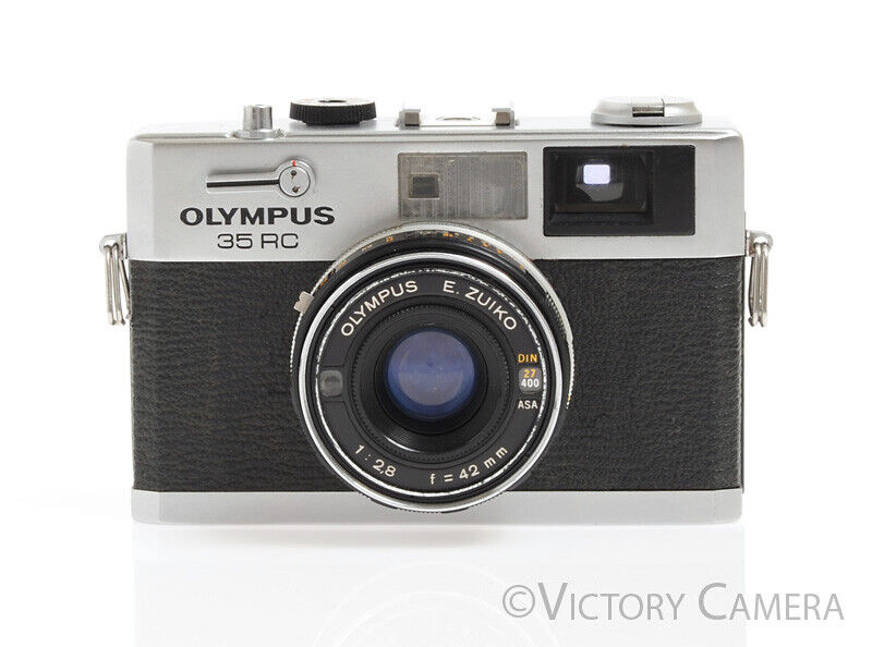 Olympus 35RC 35 RC Chrome 35mm Film Rangefinder Camera w/ 42mm F2.8 Lens