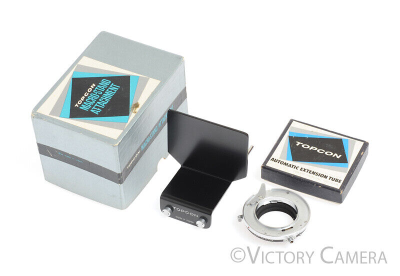 Topcon Macro Stand Attachment and Automatic Extension Tube -Clean in Boxes- [MINT-] - Victory Camera