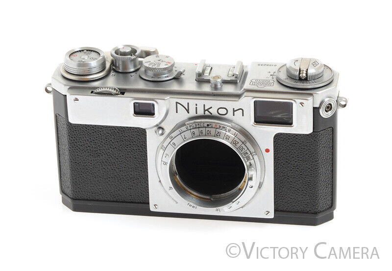 Nikon S2 Chrome 35mm Rangefinder Camera Body (only) -As is, Parts/Repair- - Victory Camera