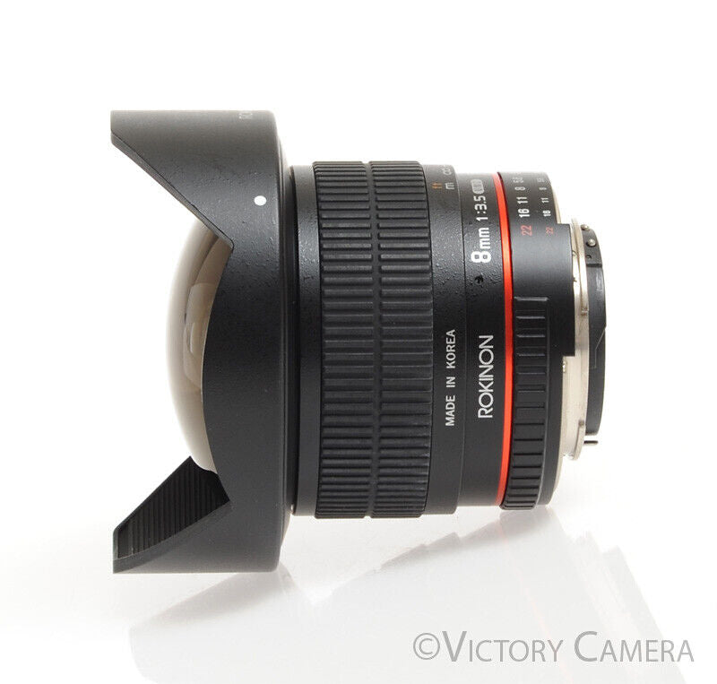 Rokinon 8mm f3.5 Wide Angle Fisheye Lens for Nikon AI-S -Small Mark- [EXC-] - Victory Camera