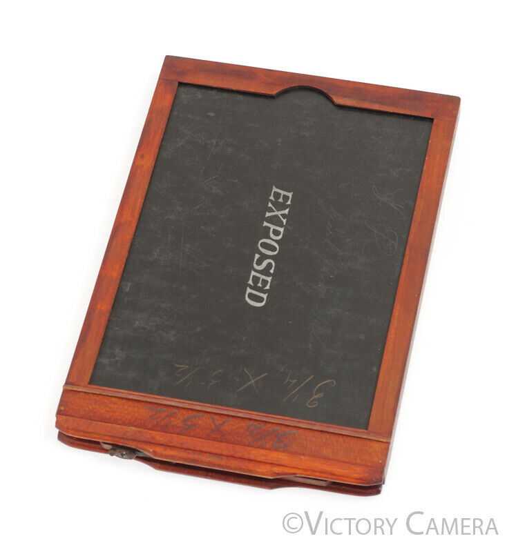 5x7 Wooden Film Holder w/ 3 1/2&quot; x 5 1/2&quot; Glass Plate Dry Plate Converter - Victory Camera