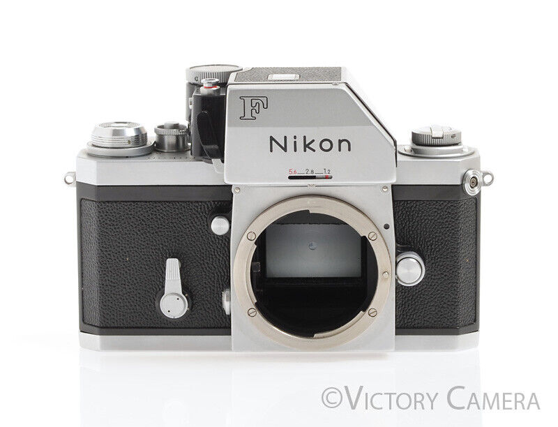 Nikon F Chrome 35mm Camera Body w/ Photomic Prism -Clean, Meter Slightly Off-