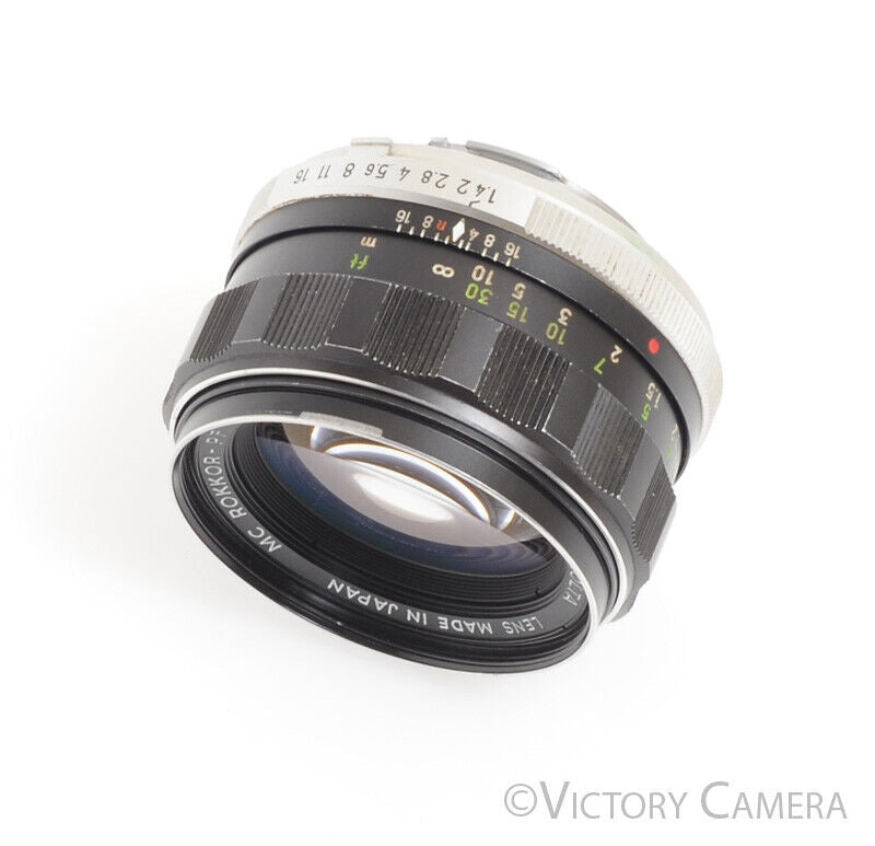 Minolta Rokkor-PF MC 58mm F1.4 Prime Lens -Clean- - Victory Camera