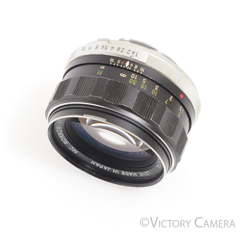 Minolta Rokkor-PF MC 58mm F1.4 Prime Lens -Clean-